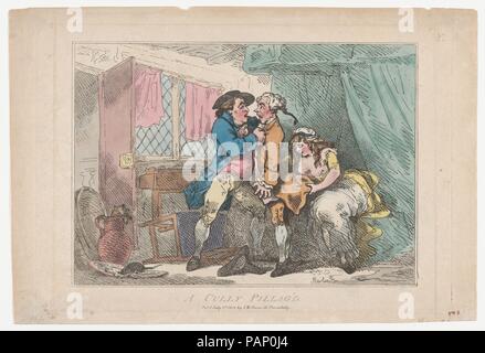 A Cully Pillag'd. Artista: Thomas Rowlandson (British, Londra Londra 1757-1827). Dimensioni: foglio: 10 9/16 × 15 3/8 in. (26,8 × 39 cm) Piastra: 9 3/4 × 13 3/4 in. (24,8 × 35 cm). Editore: Samuel William Fores (British, 1761-1838). Data: Luglio 1, 1802. Museo: Metropolitan Museum of Art di New York, Stati Uniti d'America. Foto Stock