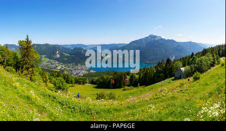 Salisburgo, Austria Membro, Salzkammergut, Sankt Gilgen, Wolfgangsee, Schafberg, Zwoelferhorn funivia Foto Stock