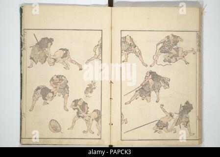 Foto Album trasmettere lo spirito: Hokusai lo stile di disegno (Denshin gafu Hokusai gashiki). Artista: Katsushika Hokusai (giapponese, Tokyo (EDO) 1760-1849 Tokyo (EDO). Cultura: il Giappone. Dimensioni: ciascuno di circa 9 x 6 1/4 in. (22,8 × 15,8 cm). Data: 1814-78. Museo: Metropolitan Museum of Art di New York, Stati Uniti d'America. Foto Stock