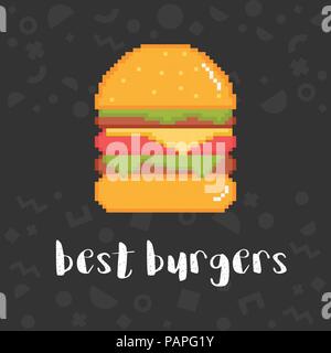 Vector migliori hamburger illustrazione Illustrazione Vettoriale