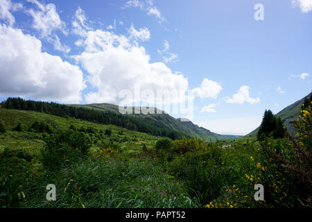 Campagna irlandese montagne Bluestack County Donegal Foto Stock