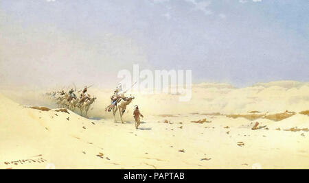 Augusto Lamplow Osborne - Beduino camel train Foto Stock