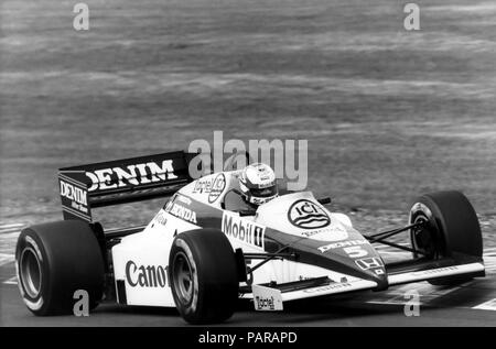 F1, 1987,Nigel Mansell, Williams Honda,GP 1986 Foto Stock