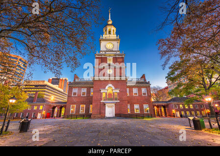 Independence Hall di Filadelfia, Pennsylvania, USA. Foto Stock