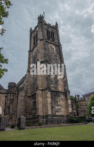 Lancaster Priory e dettagli della costruzione della chiesa Foto Stock