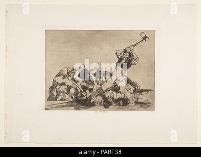 La piastra 3 da 'disastri della guerra" (Los Desastres de la guerra): "lo stesso. (Lo mismo'.). Artista: Goya (Francisco de Goya y Lucientes) (Spagnolo, 1746-1828 Fuendetodos Bordeaux). Dimensioni: Piastra: 6 1/4 × 8 9/16 in. (15,8 × 21,8 cm) foglio: 9 15/16 × 13 1/2 in. (25,2 × 34,3 cm). Serie/Portfolio: disastri della guerra. Data: 1810 ( pubblicato 1863). Museo: Metropolitan Museum of Art di New York, Stati Uniti d'America. Foto Stock