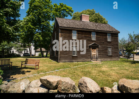 Luogo di nascita di John Adams, il secondo presidente e rivoluzionario eroe di guerra, Adams National Historical Park in Braintree, Quincy, MA. Foto Stock
