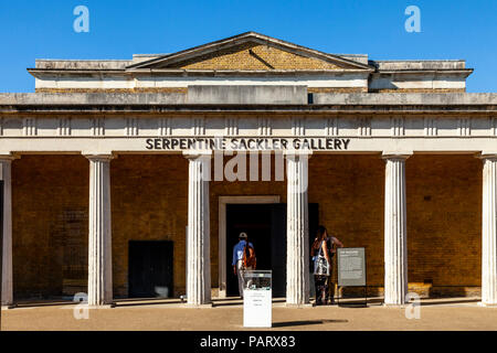 La Serpentine Sackler Gallery, Kensington Gardens, Londra, Inghilterra Foto Stock