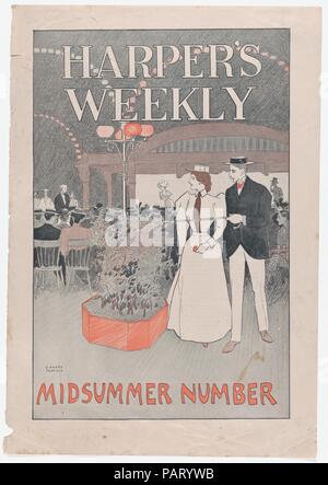 Harper's Weekly: Numero di mezza estate. Artista: Edward Penfield (American, Brooklyn, New York 1866-1925 Beacon, New York). Dimensioni: foglio: 16 5/16 × 11 5/16 in. (41,5 × 28,8 cm) immagine: 14 3/16 x 9 3/8 in. (36 × 23,8 cm). Editore: Harper e fratelli, editori. Data: 1894. Museo: Metropolitan Museum of Art di New York, Stati Uniti d'America. Foto Stock