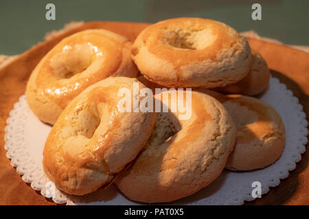 Italia Toscana Berlingozzi -tipici toscani dolci di carnevale Foto Stock