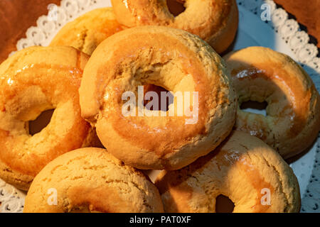 Italia Toscana Berlingozzi -tipici toscani dolci di carnevale Foto Stock