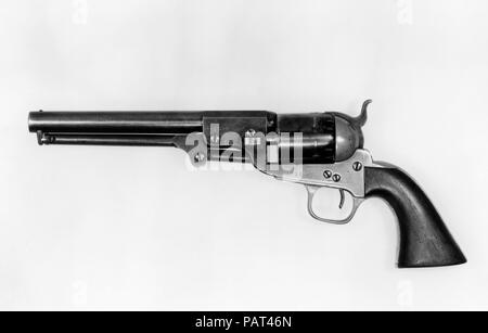 Colt Navy Revolver a percussione, modello confederato, n. di serie 2651. Cultura: American, Griswoldville, Georgia. Progettista: Samuel Colt (American di Hartford, nel Connecticut, 1814-1862). Dimensioni: L. 13 1/8 in. (33,3 cm); L. della canna 7 1/2 in. (19,1 cm); Cal. .36 in. (9 mm). Produttore: Il Griswold e Grier Company (American, secolo XIX). Data: 1862-64. Museo: Metropolitan Museum of Art di New York, Stati Uniti d'America. Foto Stock