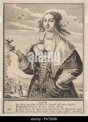 L'aria. Artista: Abraham Bosse (francese, Tours 1602/1604-1676 Parigi). Dimensioni: foglio: 5 13/16 × 4 5/16 in. (14,7 × 10,9 cm). Serie/Portfolio: i quattro elementi (Les Quatre éléments). Data: 1630. Museo: Metropolitan Museum of Art di New York, Stati Uniti d'America. Foto Stock