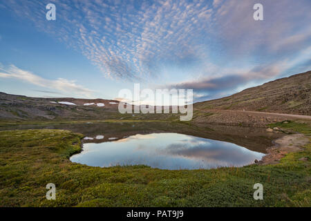 Paesaggio, Area Dynjandi, West fiordi, Islanda Foto Stock