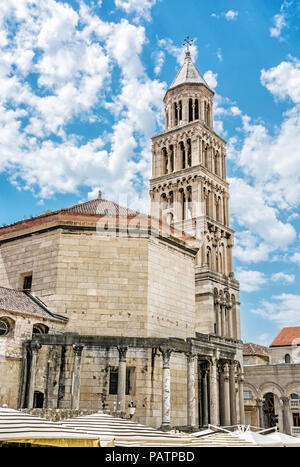 Cattedrale di San Domnio fino a Split, Croazia. Architettura religiosa. Destinazione di viaggio. Foto Stock