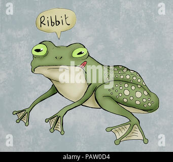Frog dicendo ribbit Foto Stock