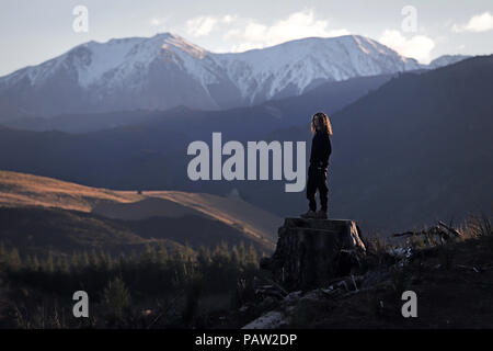 Foto di Tim Cuff - 17 Luglio 2018 - funzione di viaggio sulla stazione termale di Hanmer Springs, Hurunui District, Nuova Zelanda Foto Stock