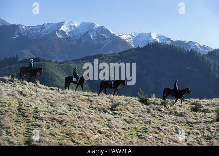 Foto di Tim Cuff - 17 Luglio 2018 - funzione di viaggio sulla stazione termale di Hanmer Springs, Hurunui District, Nuova Zelanda Foto Stock