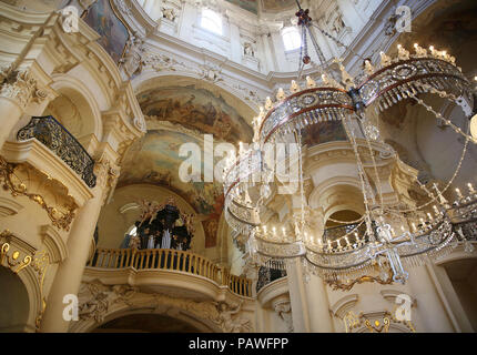 Praga, Repubblica Ceca. 14 Luglio, 2018. Chiesa di San Nicola nella Città Vecchia di Praga, Repubblica Ceca. Credito: Leigh Taylor/ZUMA filo/Alamy Live News Foto Stock