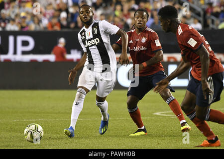 Philadelphia, Pennsylvania, USA. Xxv Luglio, 2018. I giocatori del Bayern Monaco e la Juventus in azione al Lincoln Financial Field di Philadelphia PA Credito: Ricky Fitchett/ZUMA filo/Alamy Live News Foto Stock