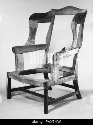 Poltroncina. Cultura: American. Dimensioni: 47 1/4 x 35 3/4 x 27 3/4 in. (120 x 90,8 x 70,5 cm). Data: 1790-1810. Museo: Metropolitan Museum of Art di New York, Stati Uniti d'America. Foto Stock