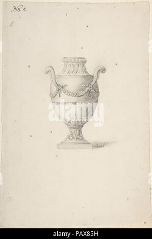 Design per un'urna. Artista: Anonimo, francese del XVIII secolo. Dimensioni: 11 1/4 x 7 1/2 in. (28,5 x 19,1 cm). Data: ca. 1770-90. Museo: Metropolitan Museum of Art di New York, Stati Uniti d'America. Foto Stock