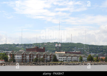 Il centro di Duluth, Minnesota vicino al Lago Superior fronte mare Foto Stock