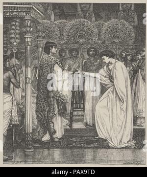 Successi di faraone Giuseppe (Dalziels' La Bibbia Gallery). Artista: Dopo Sir Edward John Poynter (britannico nato (Francia), Parigi 1836-1919 Londra). Dimensioni: Immagine: 7 3/4 × 6 13/16 in. (19,7 × 17,3 cm) India foglio: 9 15/16 x 8 3/4 in. (25,3 × 22,3 cm) Montaggio: 16 7/16 in. × 12 15/16 in. (41,8 × 32,8 cm). Incisore: Dalziel fratelli (British, active 1839-1893). Stampante: Camden premere (British, Londra). Editore: Scribner e Welford (New York, NY). Data: 1864-81. Museo: Metropolitan Museum of Art di New York, Stati Uniti d'America. Foto Stock