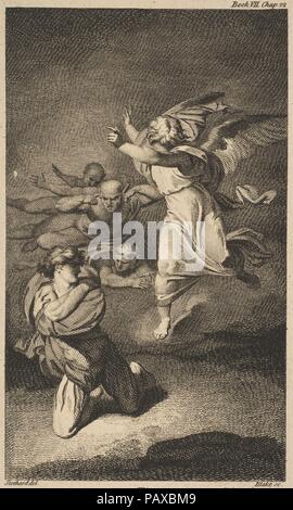 Clarence's Dream (Shakespeare, Richard III, atto 1, scena 4). Artista: Dopo Thomas Stothard (British, Londra Londra 1755-1834). Dimensioni: piastra: 4 7/8 x 2 7/8 in. (12.4 x 7.3 cm) foglio: 6 7/16 x 3 5/8 in. (16,4 x 9,2 cm). Incisore: William Blake (British, Londra Londra 1757-1827). Editore: John Johnson (Londra) San Paolo sagrato. Oggetto: William Shakespeare (British, Stratford-upon-Avon 1564-1616 Stratford-upon-Avon). Data: 1774. Quando appena diciassettenne, Blake inciso questo design by Stothard per William Enfield 'l'altoparlante, o i vari pezzi scelti tra i migliori di scrittura in inglese Foto Stock