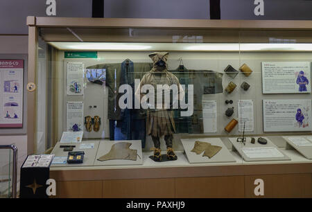 Nagoya, Giappone - Mar 17, 2018. Gli oggetti in mostra al Museo di Ninja in Nagoya, Giappone. Nagoya è uno della nazione principali centri economici. Foto Stock