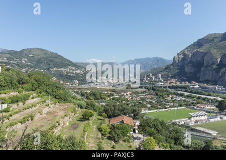 Italia Liguria Ventimiglia valle del fiume Roia Foto Stock