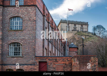 Nottingham Castle nel centro citta' di Nottingham, Nottinghamshire, East Midlands, England, Regno Unito Foto Stock