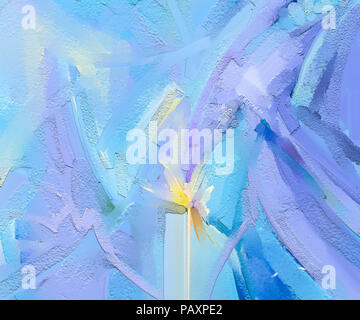 Abstract colorato la pittura ad olio su tela la texture. Disegnata a mano pennello, olio dipinti del colore dello sfondo. Arte moderna dipinti ad olio Foto Stock