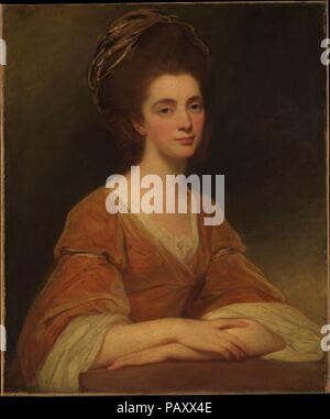La sig.ra Charles Frederick (Martha Rigden, morto 1794). Artista: George Romney (British, Beckside, Lancashire 1734-1802, Kendal Cumbria). Dimensioni: 29 3/4 x 24 3/4 in. (75,6 x 62,9 cm). Museo: Metropolitan Museum of Art di New York, Stati Uniti d'America. Foto Stock