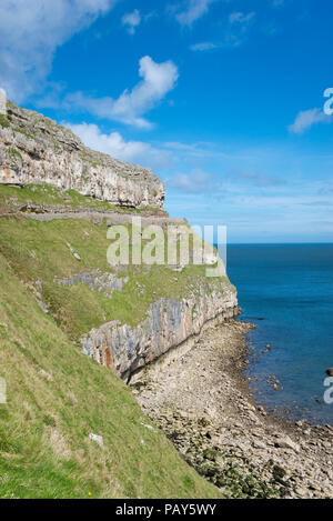 Il marine drive intorno al Great Orme a Llandudno, Galles del Nord, Regno Unito. Foto Stock