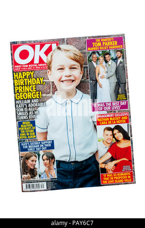 Un mese di luglio 2018 copia di OK! Magazine. Specializzato in royal e news Celebrity gossip e. Foto Stock