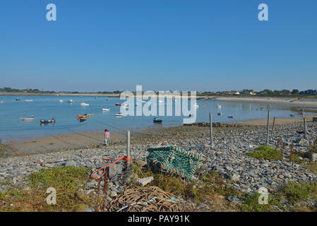 Havre Grand Bay, Guernsey, Isole del Canale Isole britanniche Foto Stock