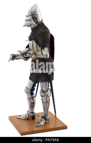 Il modello di un uomo d'armi in italiano la corazza della fine del XIV secolo (mixed media) Foto Stock