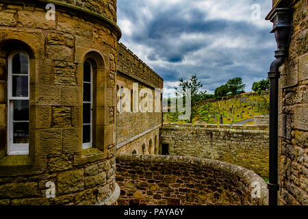 Jedburgh Castle & Gaol Museum, alloggiato nella città del vecchio carcere Vittoriano, Jedburgh, Scotland, Regno Unito. Foto Stock