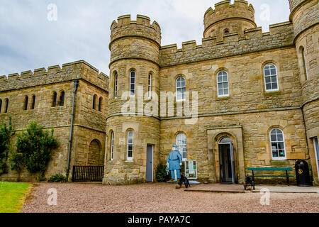 Jedburgh Castle & Gaol Museum, alloggiato nella città del vecchio carcere Vittoriano, Jedburgh, Scotland, Regno Unito. Foto Stock