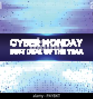 Cyber lunedì sfondo. Codice binario. Il concetto di vendita. Illustrazione Vettoriale Illustrazione Vettoriale