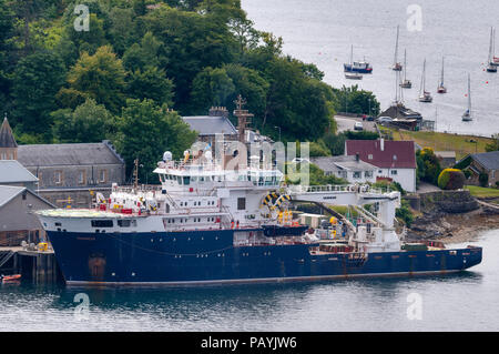 NLV Pharos è un faro gara azionato dalla Northern Lighthouse Board.Porto di Oban Argyll. La Scozia. Foto Stock