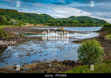 Il Clachan Suono, vicino a Oban in Argyll, Scozia. Si trova tra la costa occidentale scozzese della terraferma e l'isola di Seil. Foto Stock