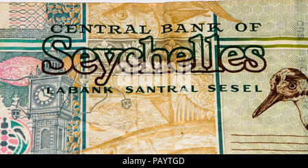 50 Rupia delle Seychelles banconota in moneta nazionale delle Seychelles Foto Stock