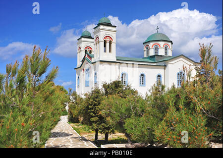 Cattedrale di Naoussa town, isola di Paros, Cicladi Grecia Foto Stock