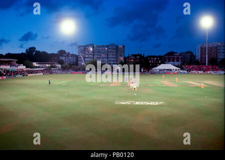 Sussex Tigers v Surrey Leoni, al County Ground in Hove Foto Stock