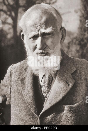 George Bernard Shaw, 1856 - 1950. Irish playwright, critico, polemista e attivista politico. Dopo una stampa contemporanea. Foto Stock