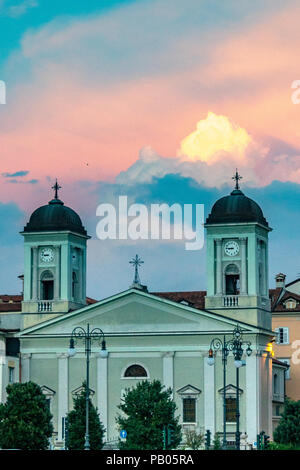 Trieste, 25 luglio 2018. Il San Nicola e Santa Trinità chiesa Greco Ortodossa nella città del nord Italia di Trieste. Foto di Enrique Shore Foto Stock