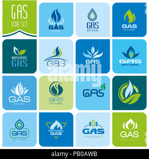 Industria del Gas simboli-icona Foto Stock