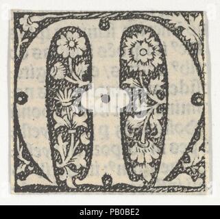 Decorate alfabeto romano. Artista: Anonimo, Francese del XV secolo. Dimensioni: foglio: 1 5/16 x 1 7/16 in. (3,4 × 3,6 cm). Data: ca. 1499. Museo: Metropolitan Museum of Art di New York, Stati Uniti d'America. Foto Stock